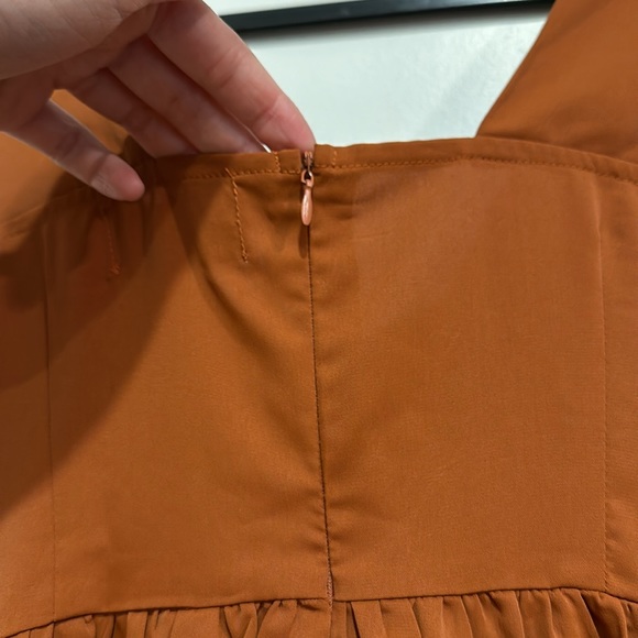 NWT Cider burnt orange mini dress - Picture 5 of 5